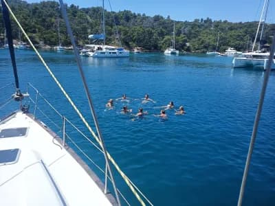 night sailboat party at split