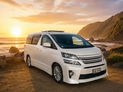 Toyota Vellfire campervan Montana, Vibe Rentals Christchurch