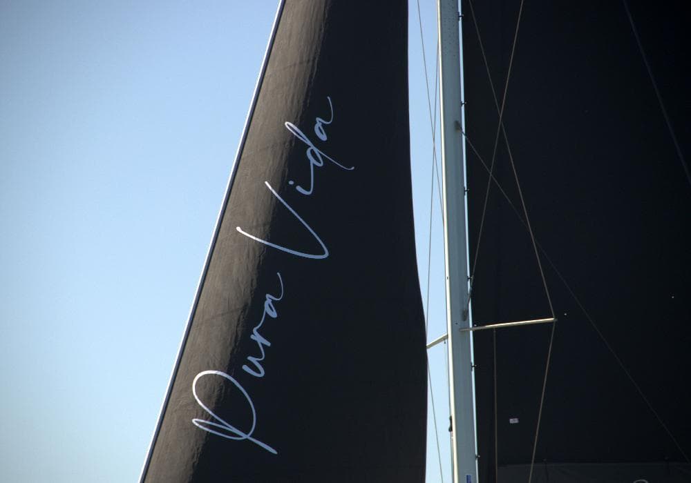 Catamarán Pura Vida en la bahía de Cádiz
