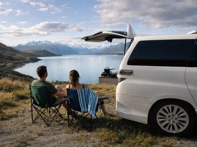 Toyota Vellfire campervan Montana, Vibe Rentals Christchurch