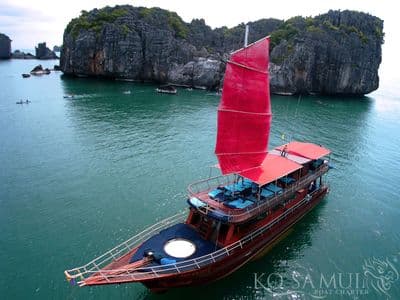 Red Dragon yacht deck and guests