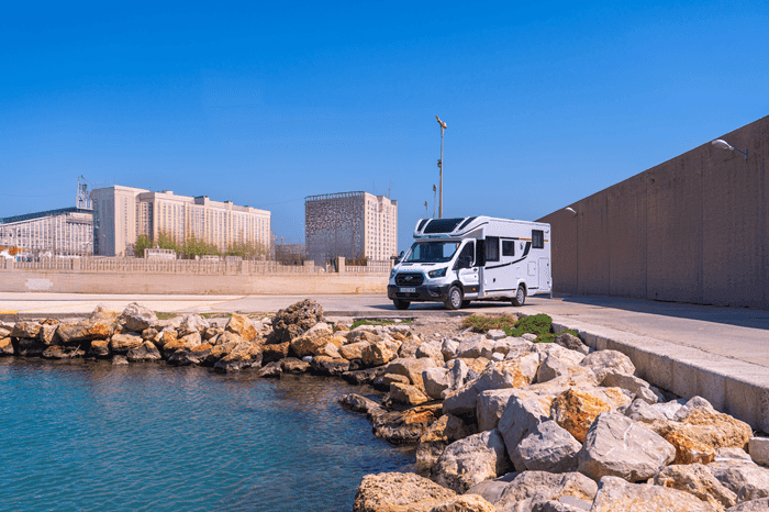 Benimar Tessoro 463 UP motorhome exterior, rental in Seville