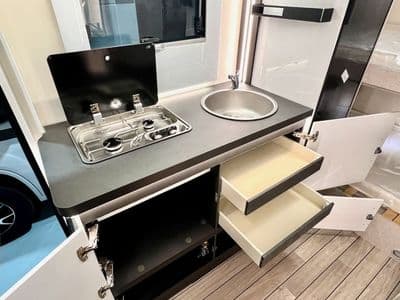McLouis Glamys 320 motorhome interior, sleeping area