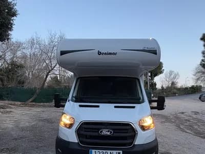 Bedroom area of the Benimar Sport 344 UP