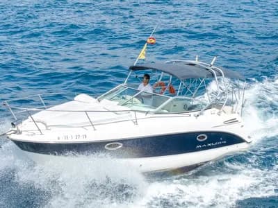 Armani motor yacht cruising off the south coast of Tenerife