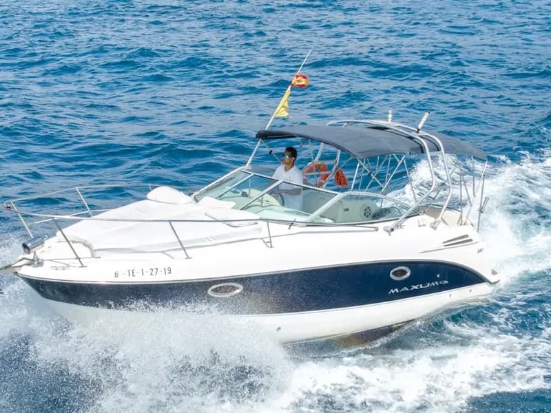 Armani motor yacht cruising off the south coast of Tenerife