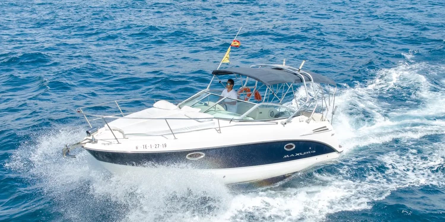 Armani motor yacht cruising off the south coast of Tenerife