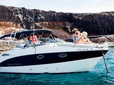 Guests on board the Armani private tour in Tenerife