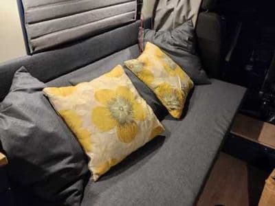 Campervan bed in a DeVan Rentals van, Las Vegas