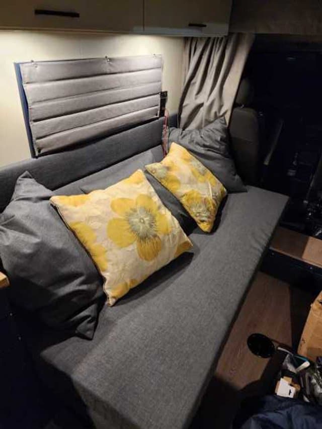 Campervan bed in a DeVan Rentals van, Las Vegas