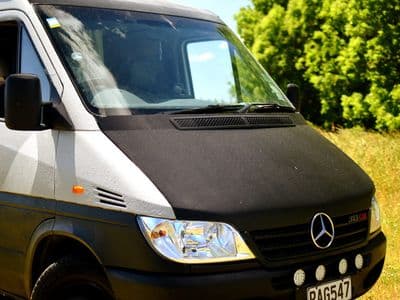 Front of Mercedes Sprinter campervan The A Van without logos