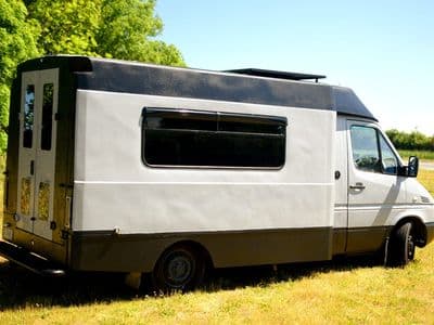 Mercedes-Benz Sprinter campervan GI Joe rear three-quarter view