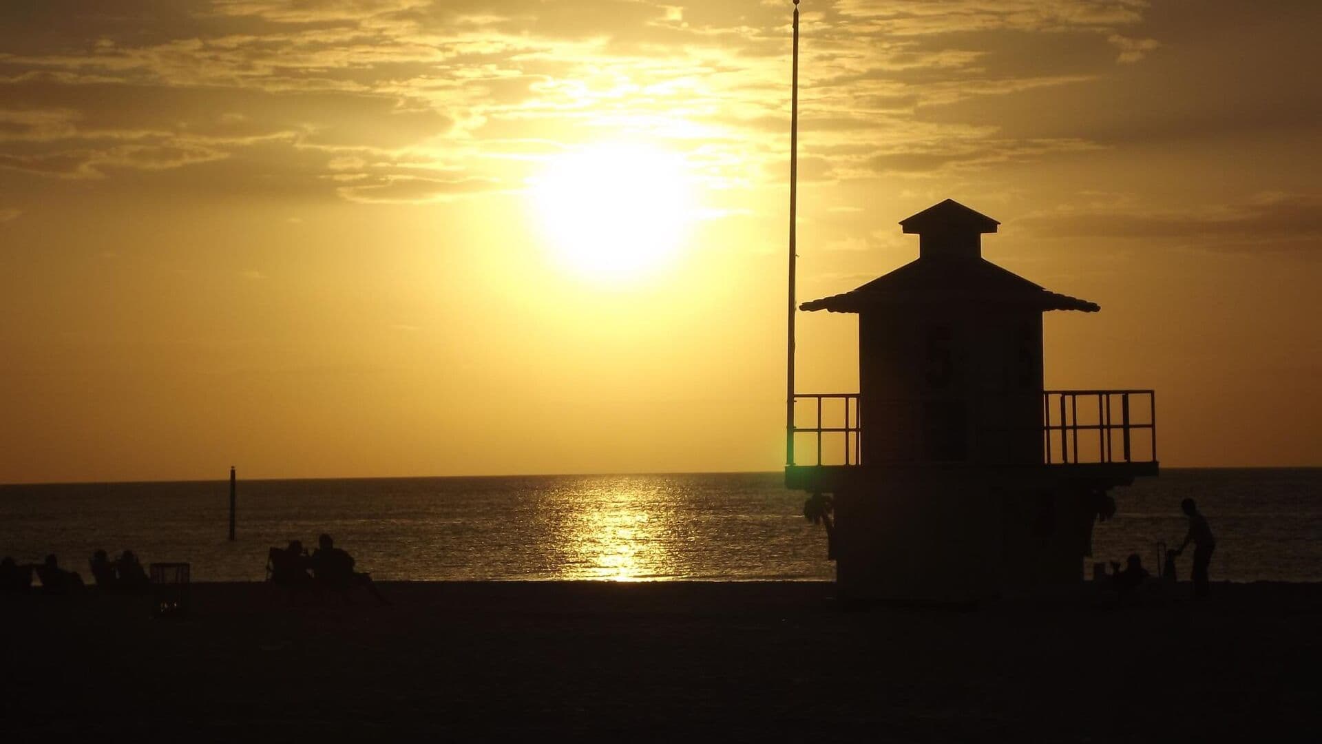 Zalazak sunca na plaži Clearwater Beach na Floridi