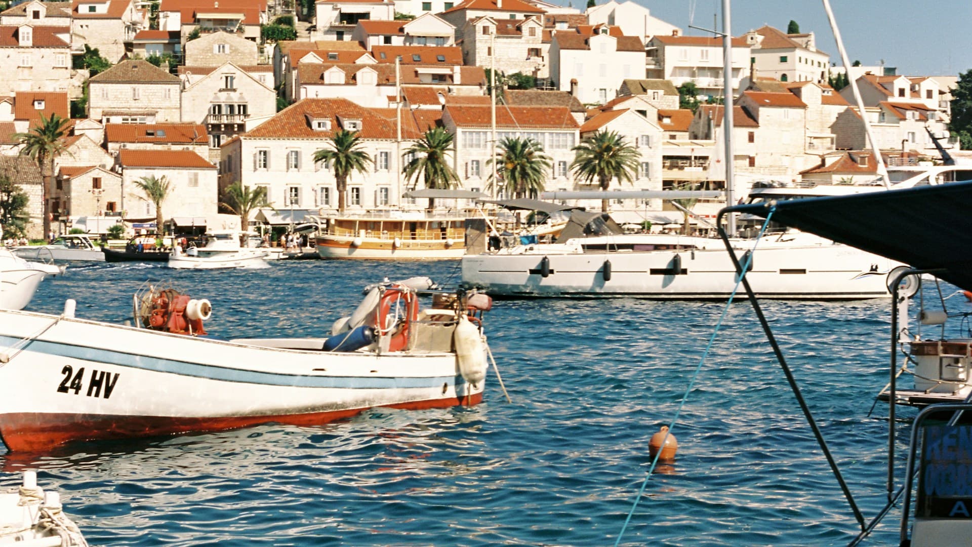 Hvar harbor boats Croatia Adriatic sea