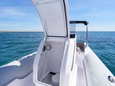 Seating area of Italboats Predator 700T