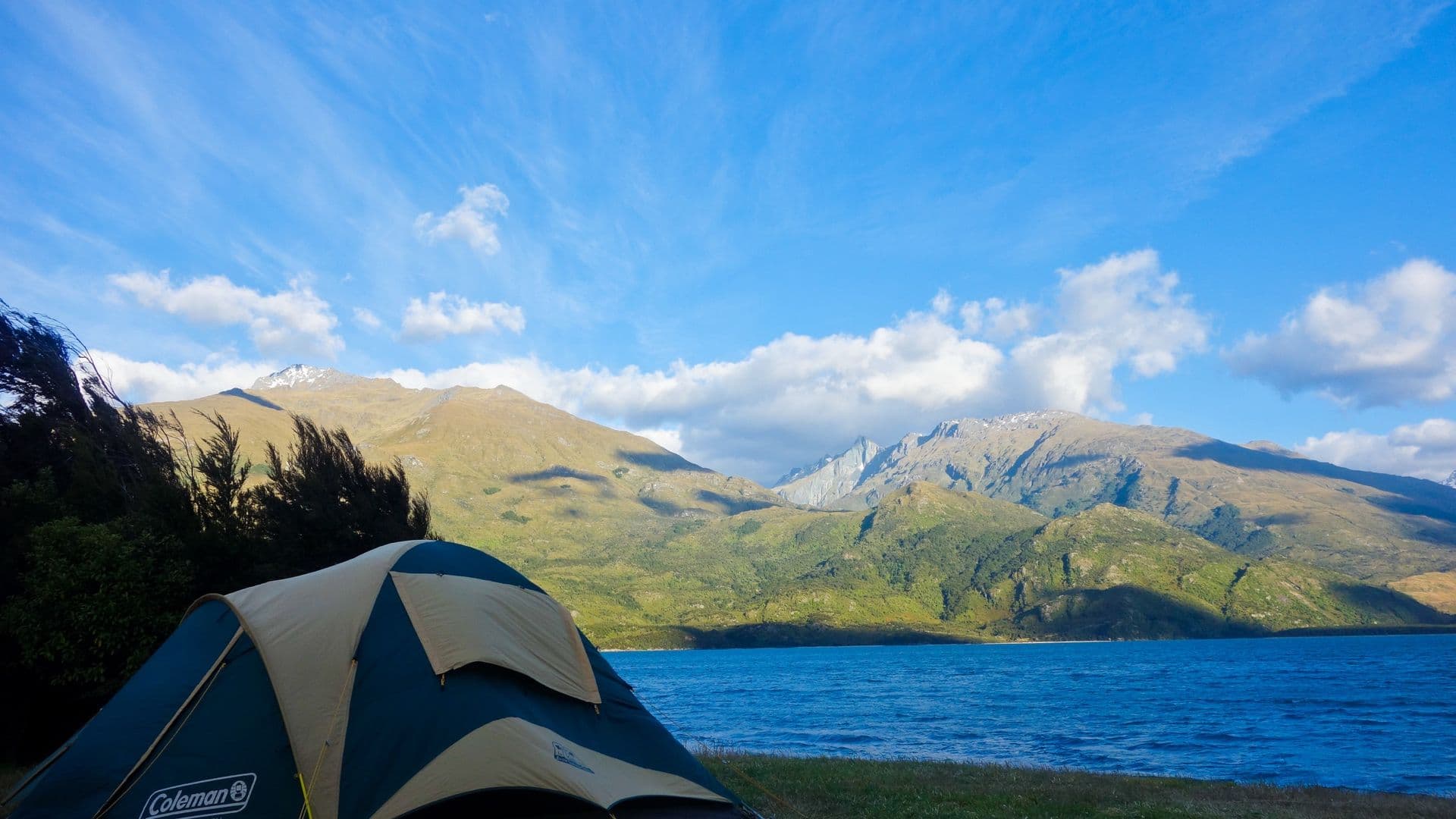Lakeside pitches at Lakeview Holiday Park, Queenstown
