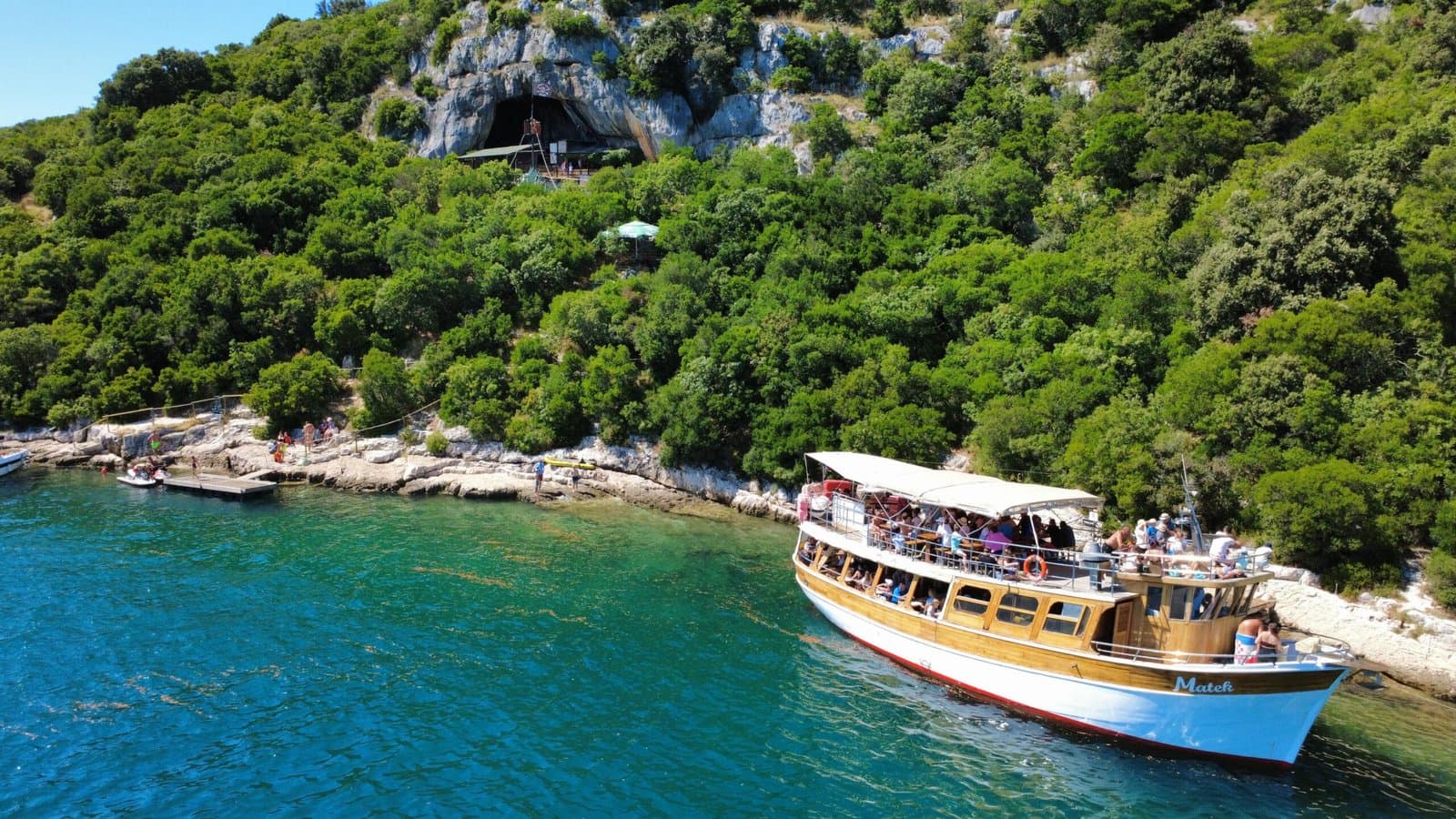 Matek boat at Pirate Bay, Lim Fjord