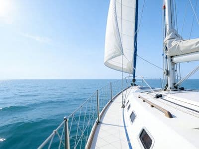 Da...Michi (Alpha 11,50) — sailing, bow view
