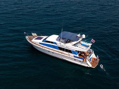 Nova Princess yacht from above at sea