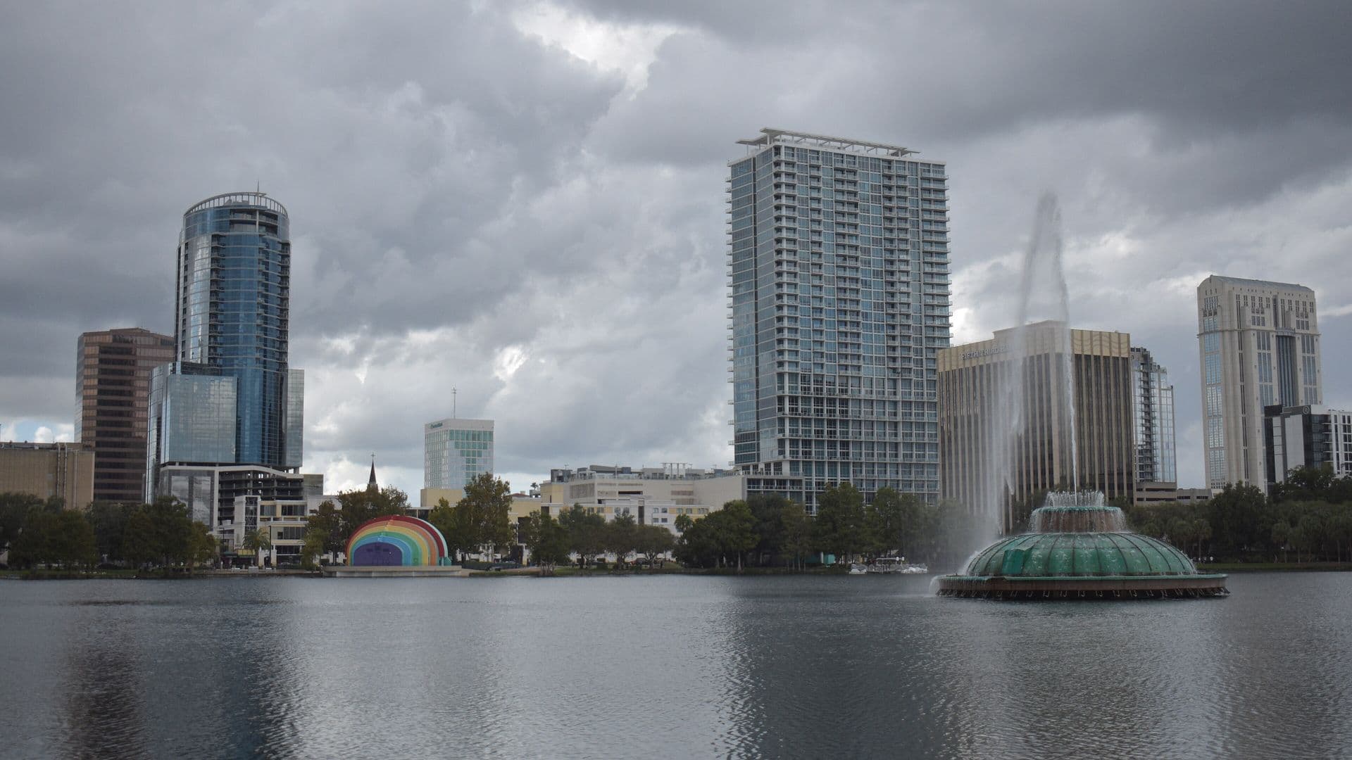 Lake Eola and the downtown Orlando skyline