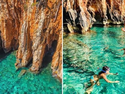 Crvene stijene Hvar — skokovi u more