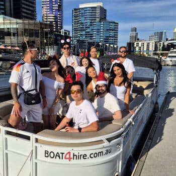 Boat4Hire self-drive Spaceship party boat, Melbourne Docklands