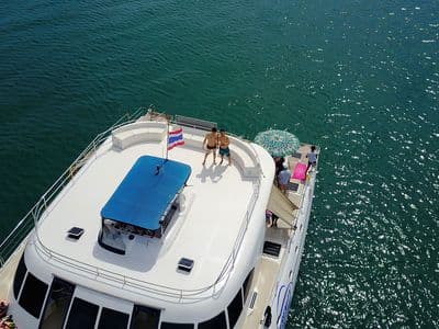 Emerald Gem catamaran trampoline and sun deck, Koh Samui
