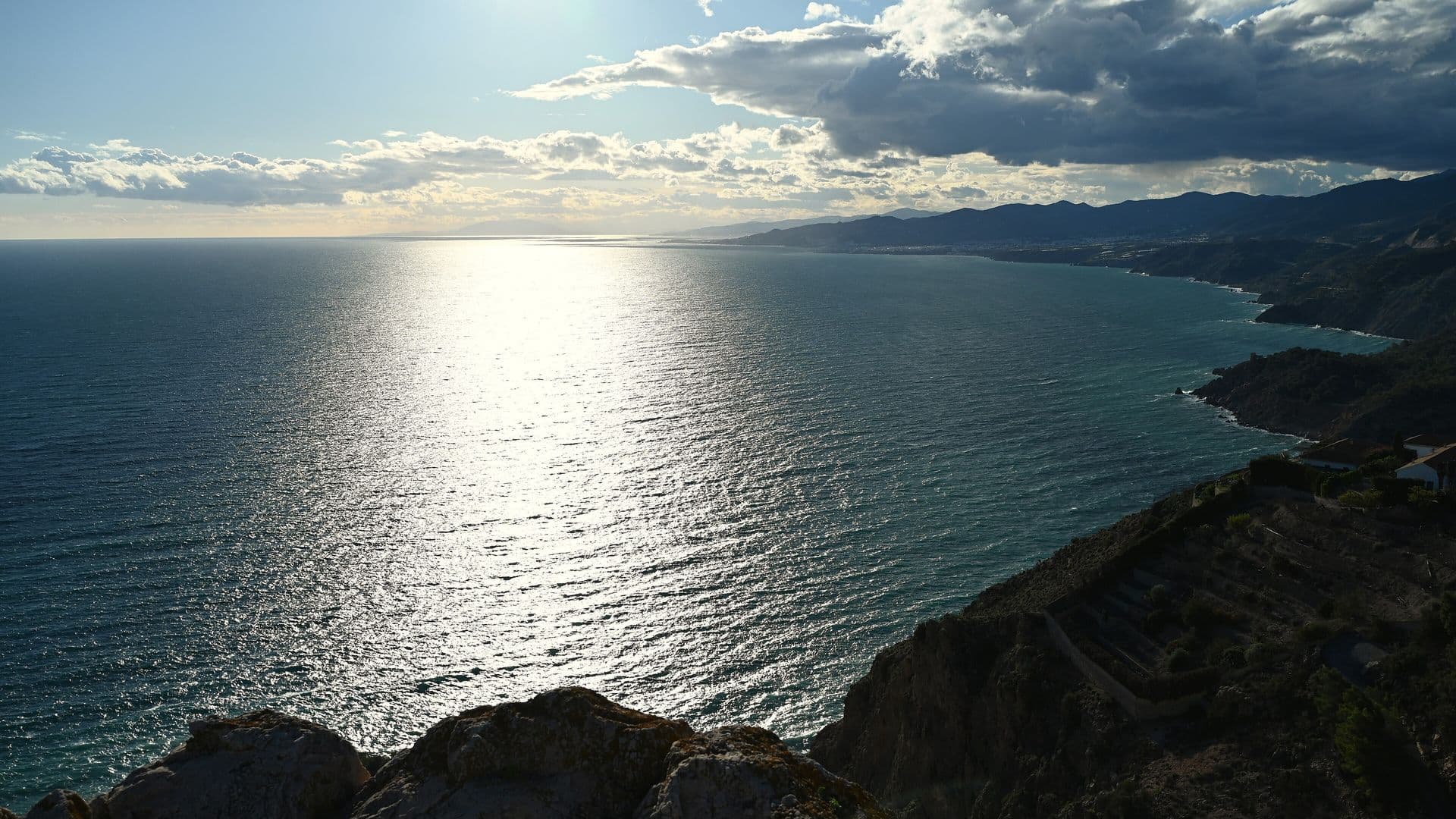The Maro-Cerro Gordo cliffs east of Nerja on the coast of Málaga province