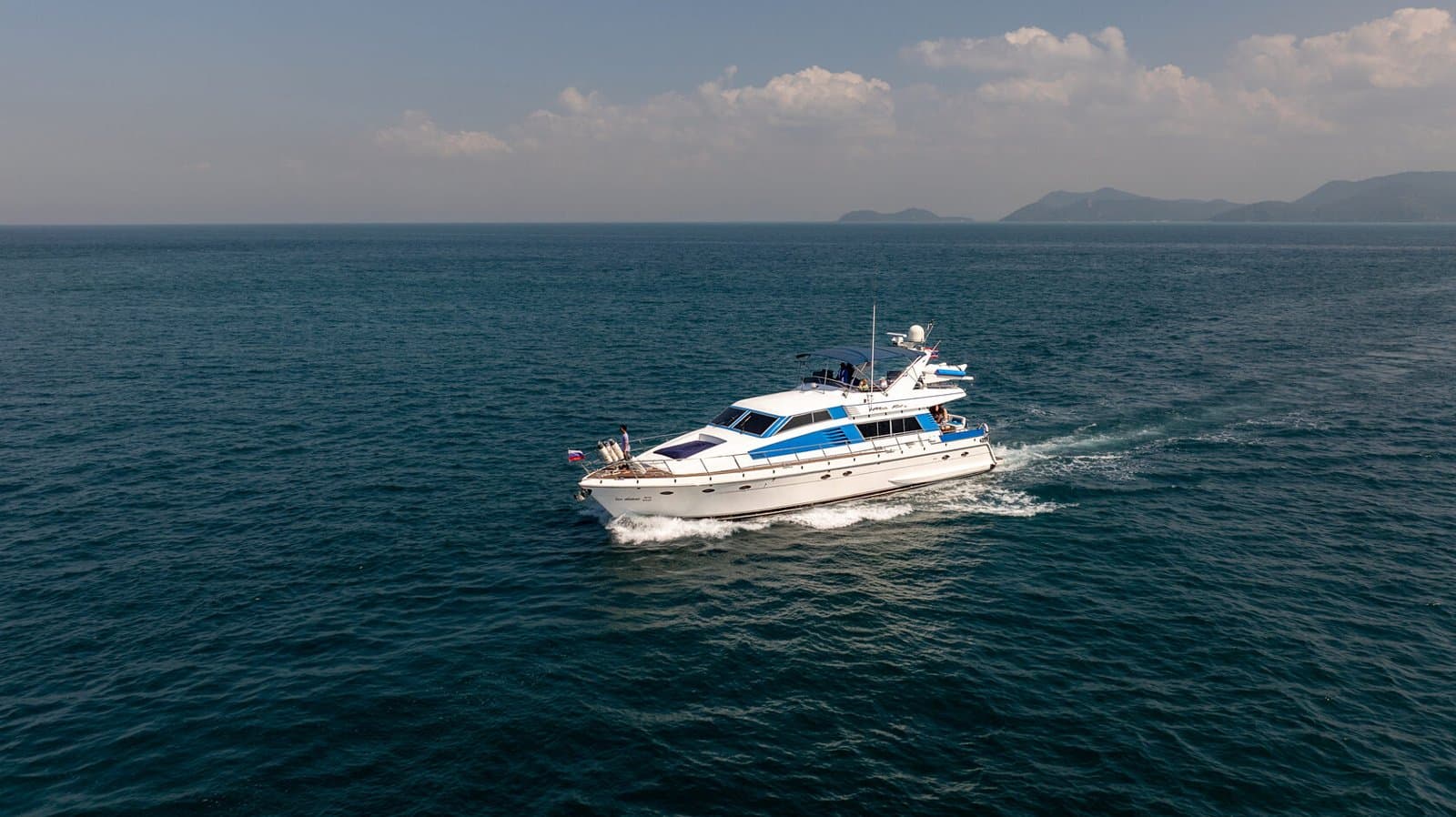 Nova Princess yacht aerial view