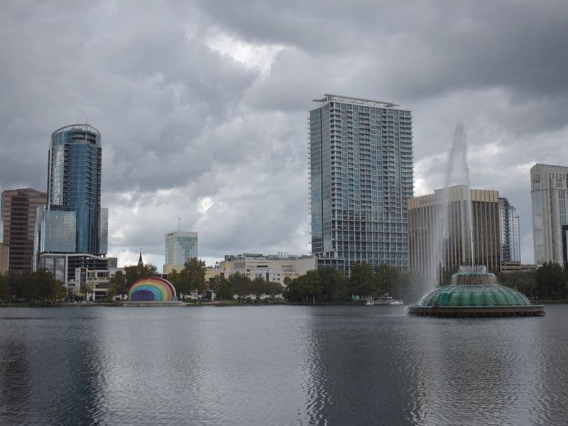 Lake Eola and the downtown Orlando skyline