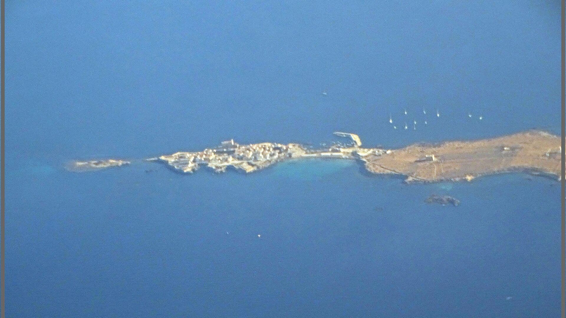 Tabarca island off Alicante with its walled village and clear turquoise water