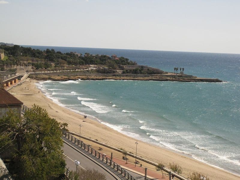 Plaža i rt Miracle u Tarragoni, pogled s Balcó del Mediterrani